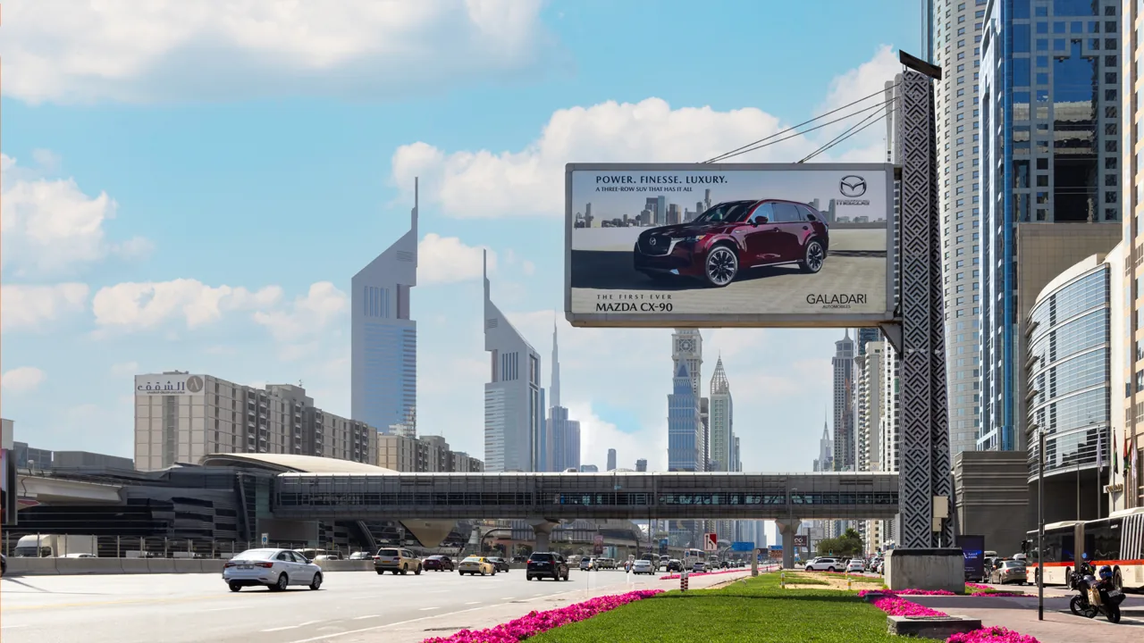 Mazda campaign on the UAE 23 roadside billboard (Outdoor Collection), UAE
