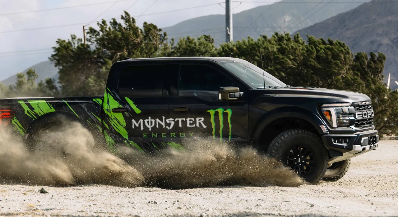 Monster Energy wrapped vehicle activation at Stagecoach (Good Traffic own case study)