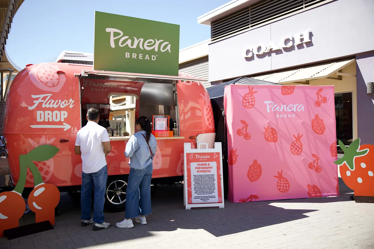 Panera Bread 'Flavor Drop' wrapped Airstream mobile activation (Lime Media)