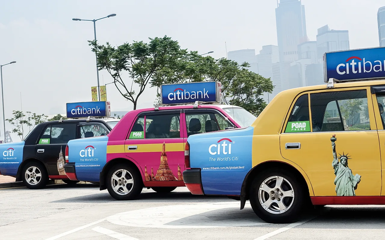 Citibank full-body Megaside taxi wrap