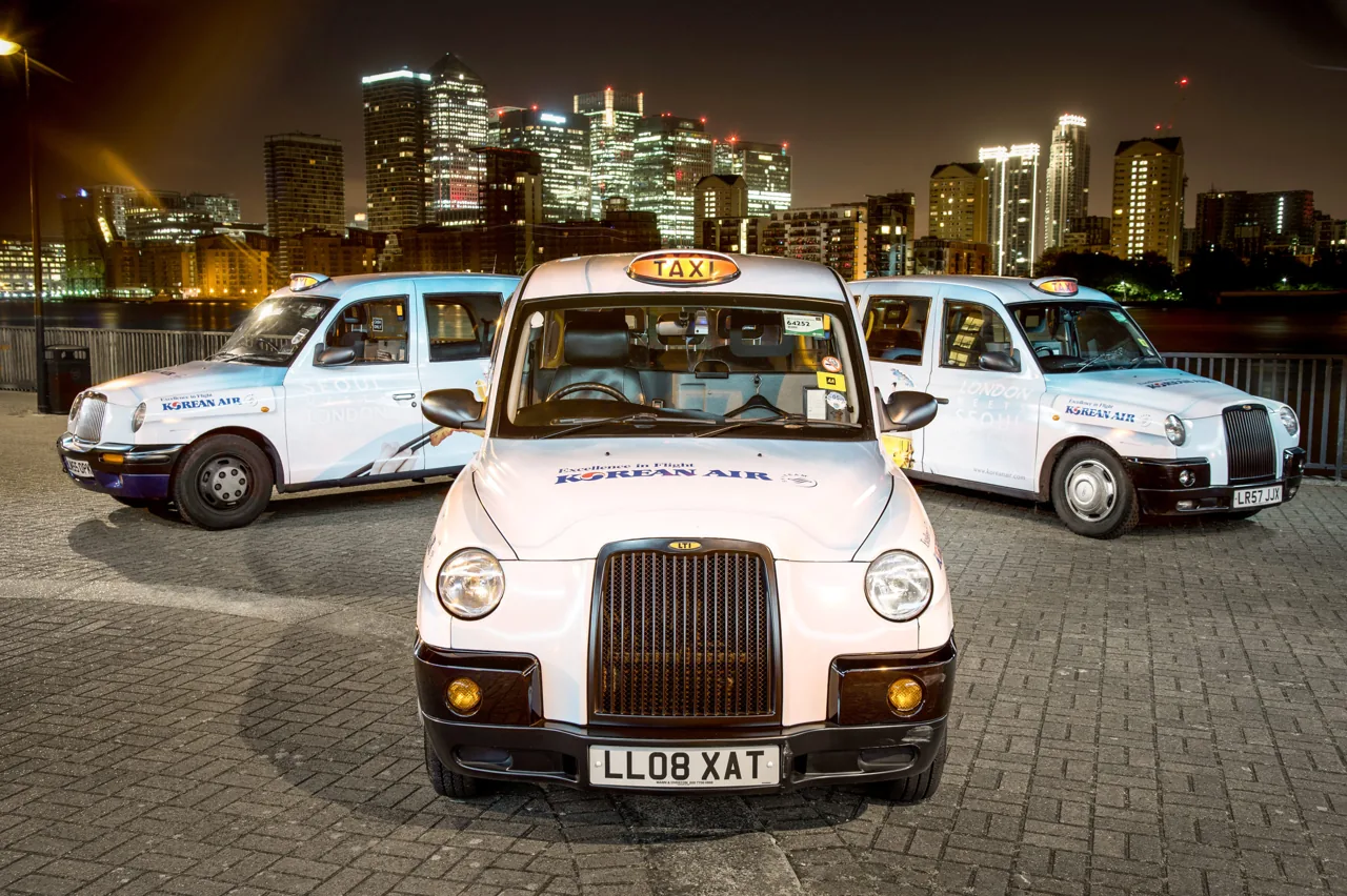 Korean Air full-livery London taxi wrap campaign
