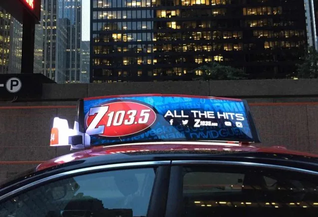 LED digital taxi-top display on a Toronto cab (Wild On Media)